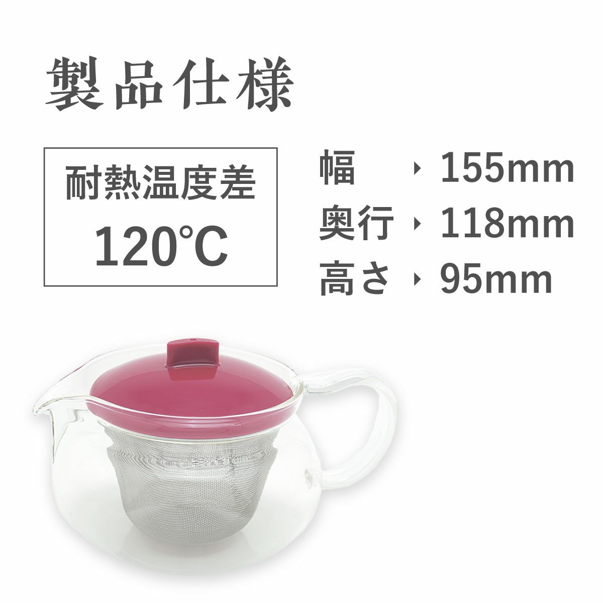 かねじょう　茶の庭　wabiティーポット　急須　ブラック