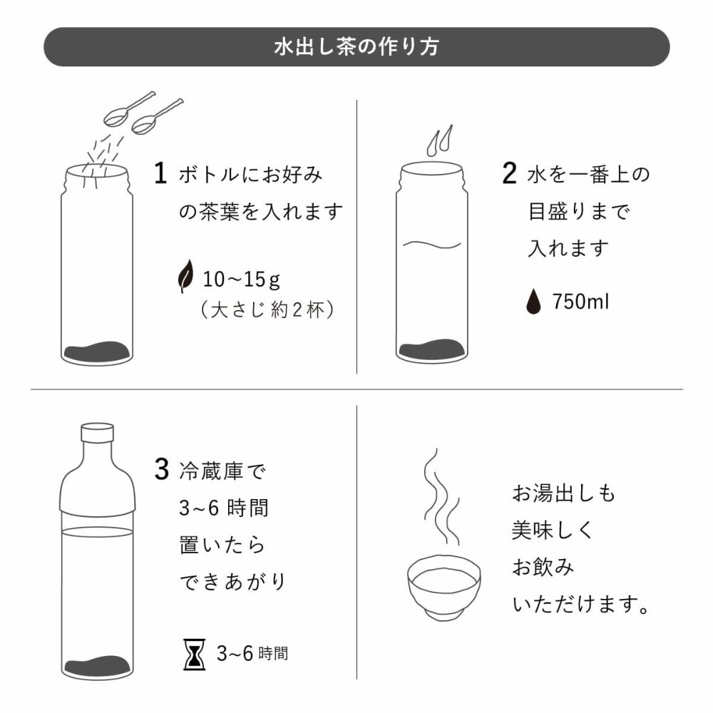 かねじょう　茶の庭　フィルターインボトル　750ml　Lサイズ　オリーブグリーン