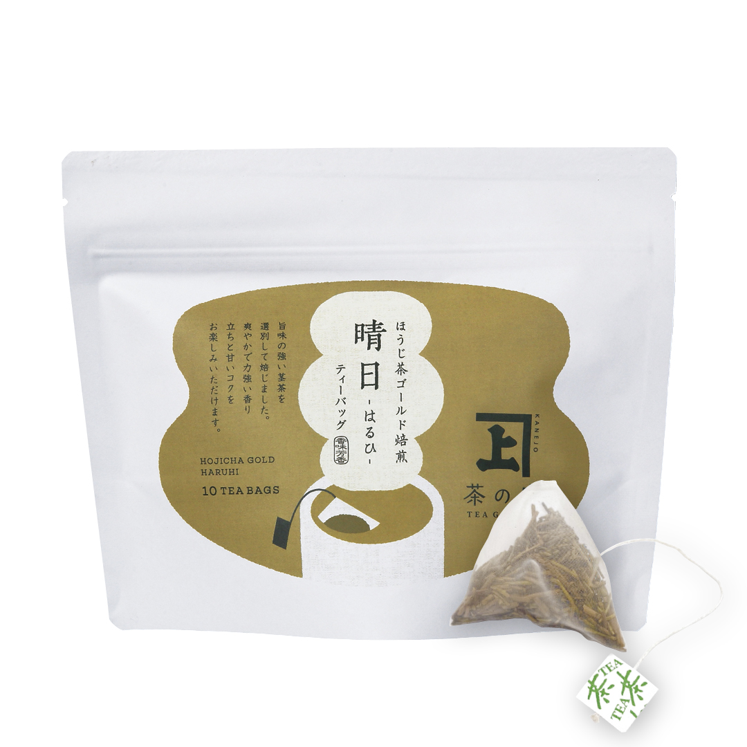 かねじょう 茶の庭 ほうじ茶ゴールド焙煎 晴日 - はるひ - ティーバッグ10個入り