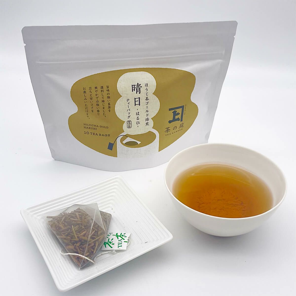 かねじょう 茶の庭 ほうじ茶ゴールド焙煎 晴日 - はるひ - ティーバッグ10個入り
