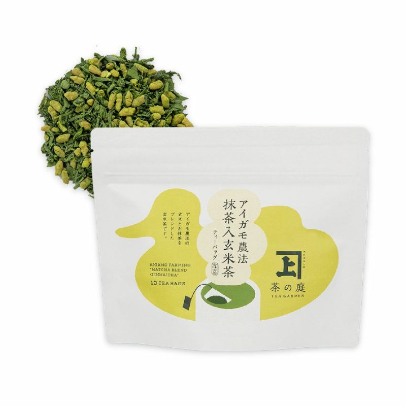 かねじょう 茶の庭 アイガモ農法 抹茶入玄米茶 ティーバッグ