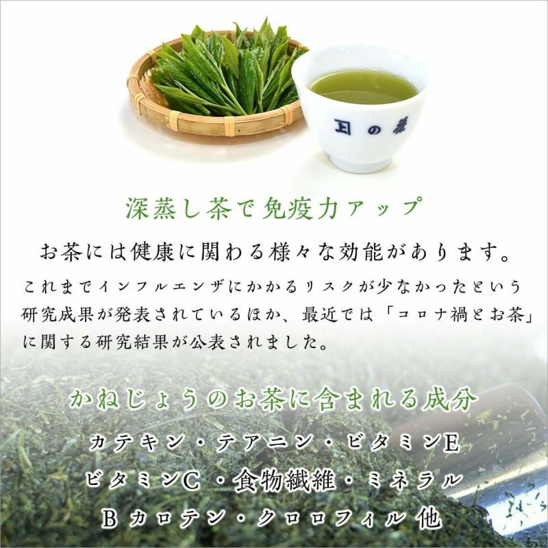 かねじょう 茶の庭 夏の深蒸し茶 100g袋 3袋化粧箱入り 静岡掛川茶