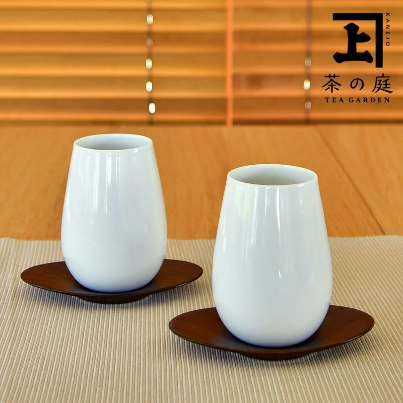 茶の庭 オリジナル湯呑み2個＋茶托（コースター）2個セット 茶の庭オンラインショップ