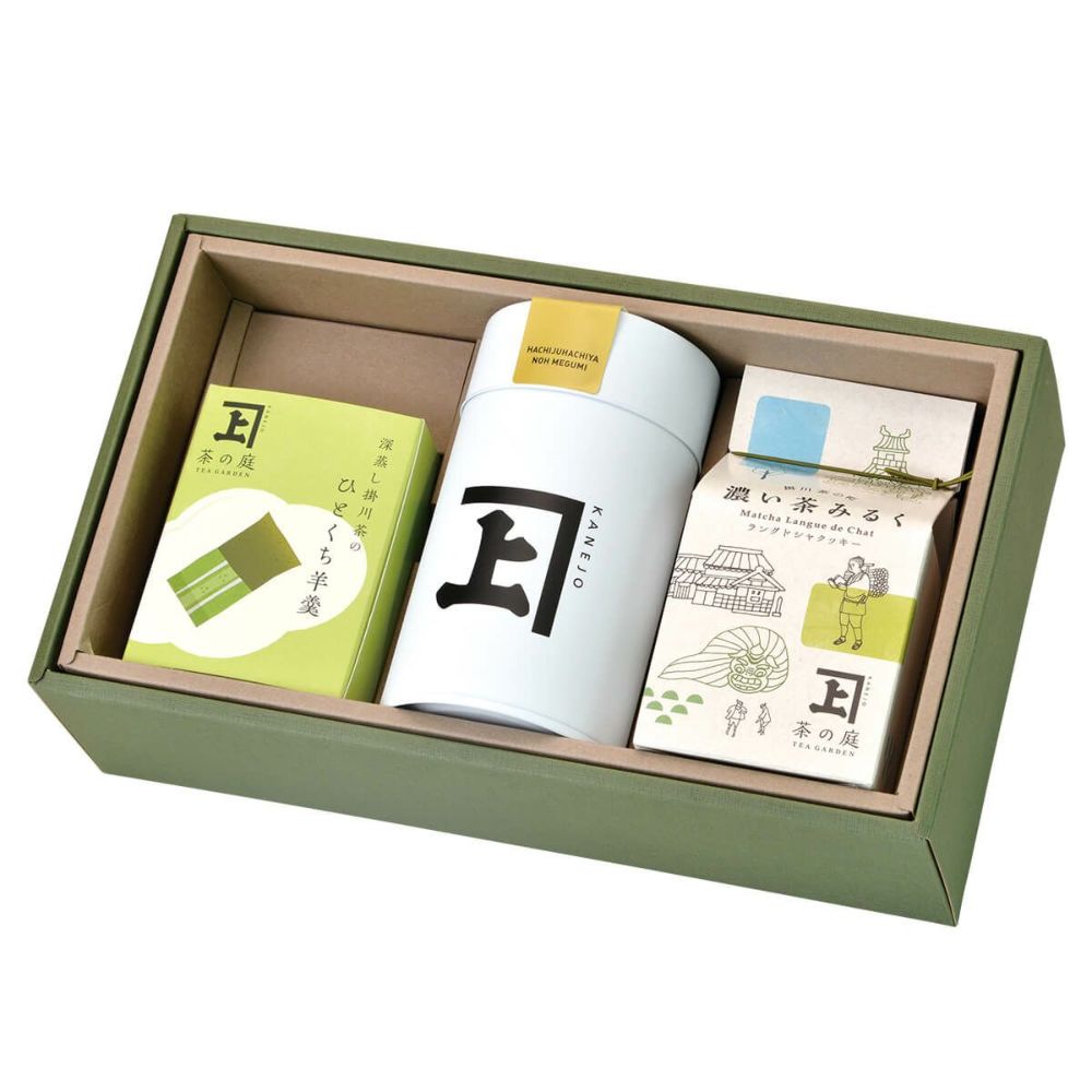 お茶缶とお菓子の詰合せ